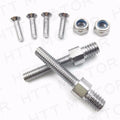 Set of 4 Motorcycle Mirror Bolts Screws 5mm/6mm X 43mm
