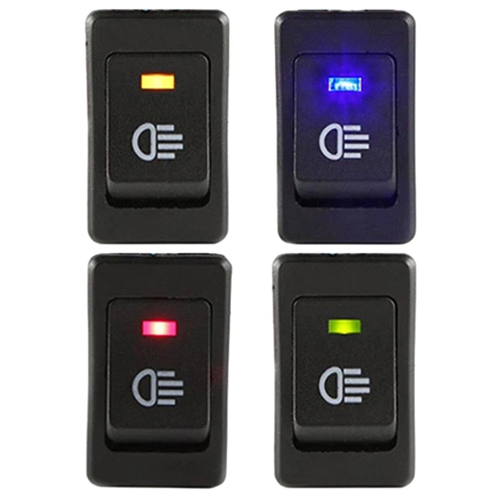 Set of 4 ASW17D 2 Position Rocker Switch ON OFF 4 Pin LED 12V 35A