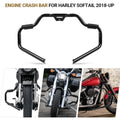 Mustache Engine Guard Crash Bar for Harley Softail Fat Boy (2018–2024) Black