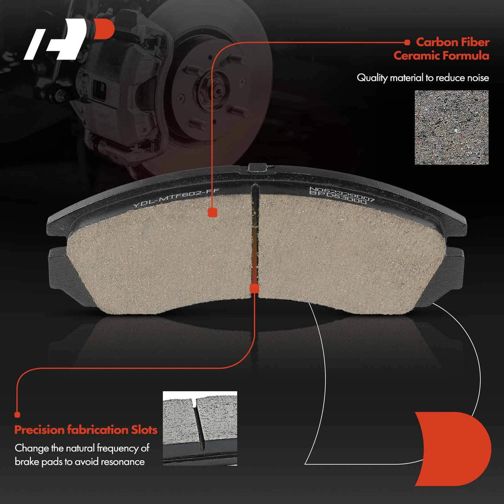 Set of 4 Front Ceramic Brake Pads for Mitsubishi Outlander (2005–2006)