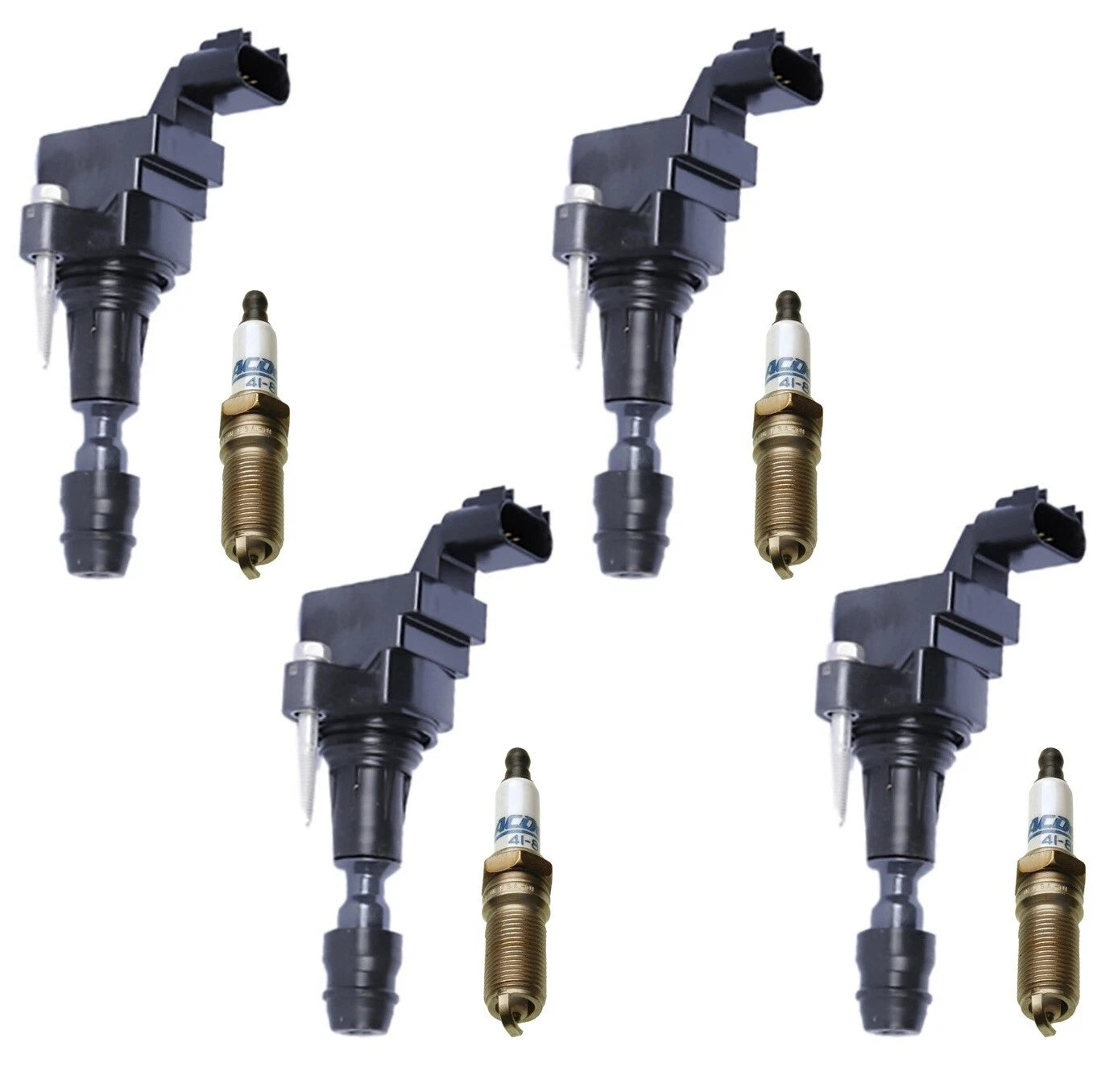 Set of 4 Ignition Coils & 4 Spark Plugs for Chevrolet HHR Malibu (2006–2011)