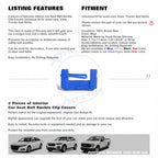 2X Blue Anti-Scratch Car Seat Belt Buckle Clip Protector for Universal (Universal)