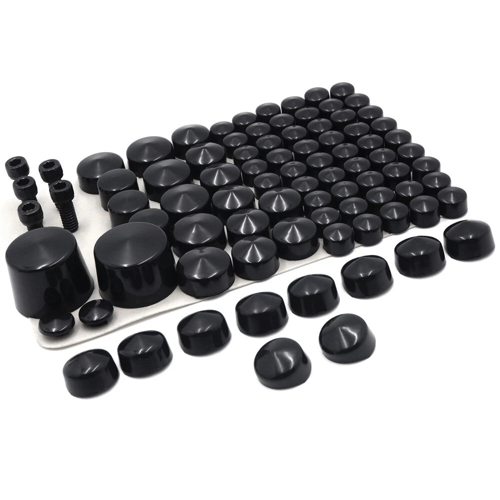 Bolts Toppers Caps for Harley Softail Twin Cam (2007–2010) Black