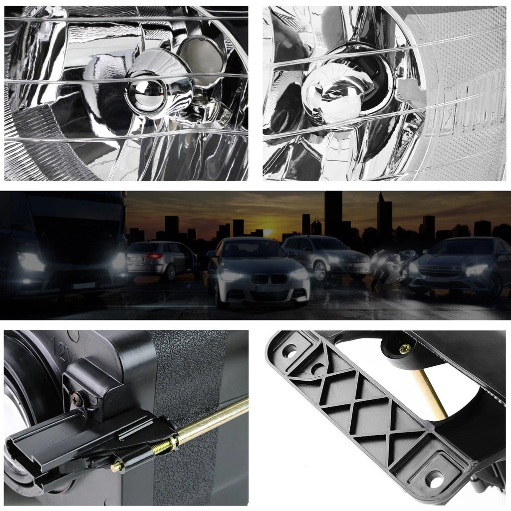 Chrome Housing Headlight Clear Corner Signal Lamps for Dodge Ram 1500-3500 (2002–2005)