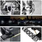 Chrome Housing Headlight Clear Corner Signal Lamps for Dodge Ram 1500-3500 (2002–2005)