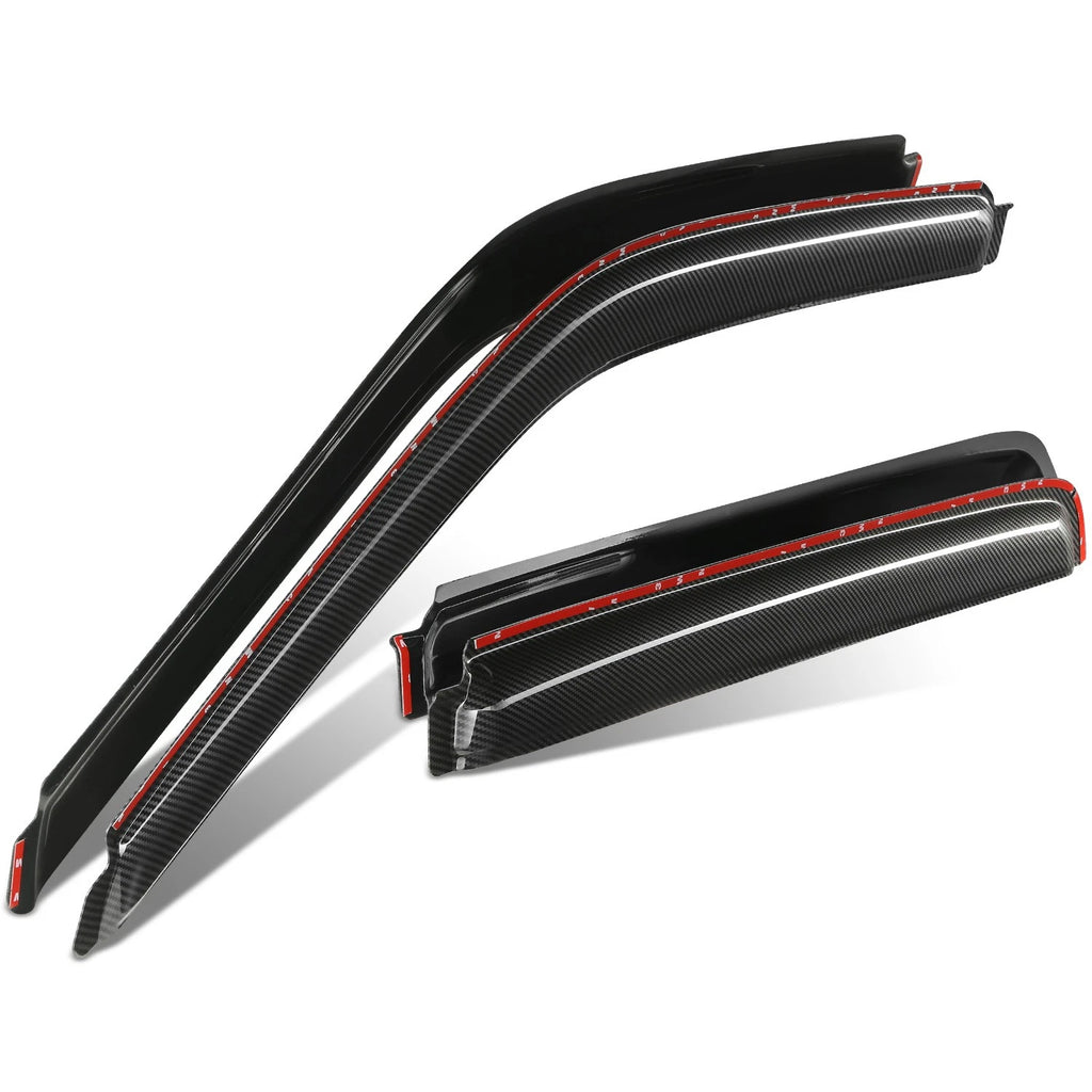 Set of 4 Window Visors for Tahoe Yukon Suburban (1992–2000) - Glossy Black 3M