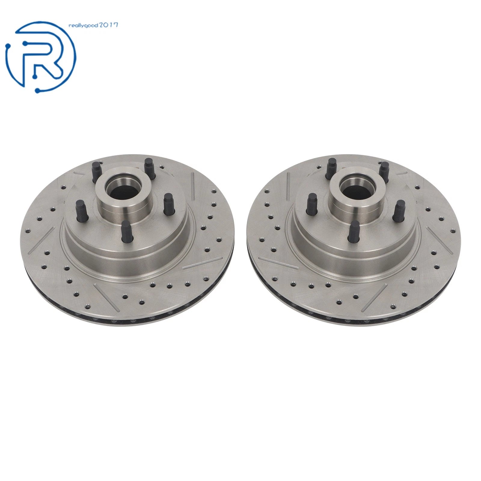Front Disc Brake Kit for Mustang II (1974-1978) - 11" Slotted Rotors, Piston Calipers