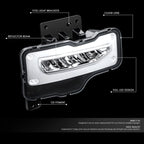 Full LED Fog Lights for GMC Sierra 1500 (2016–2019) w/Wiring Harness & Switch