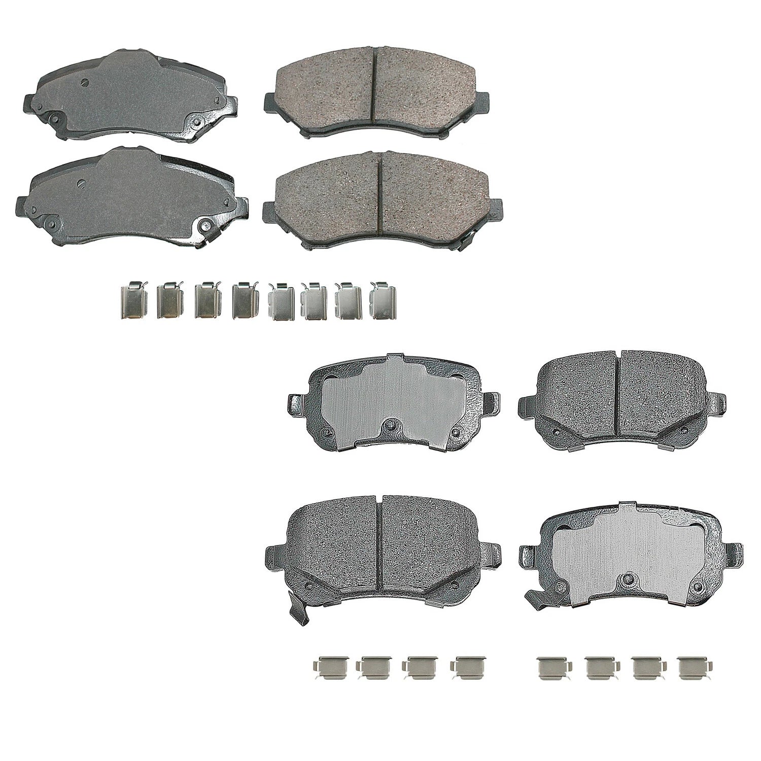 Set of 4 Akebono ProACT Ceramic Brake Pads for Chrysler Dodge Ram VW