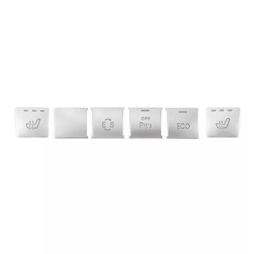 6 x Center Console CD Panel Function Switch Cover Trim for Benz GLK Class (2008-2015)