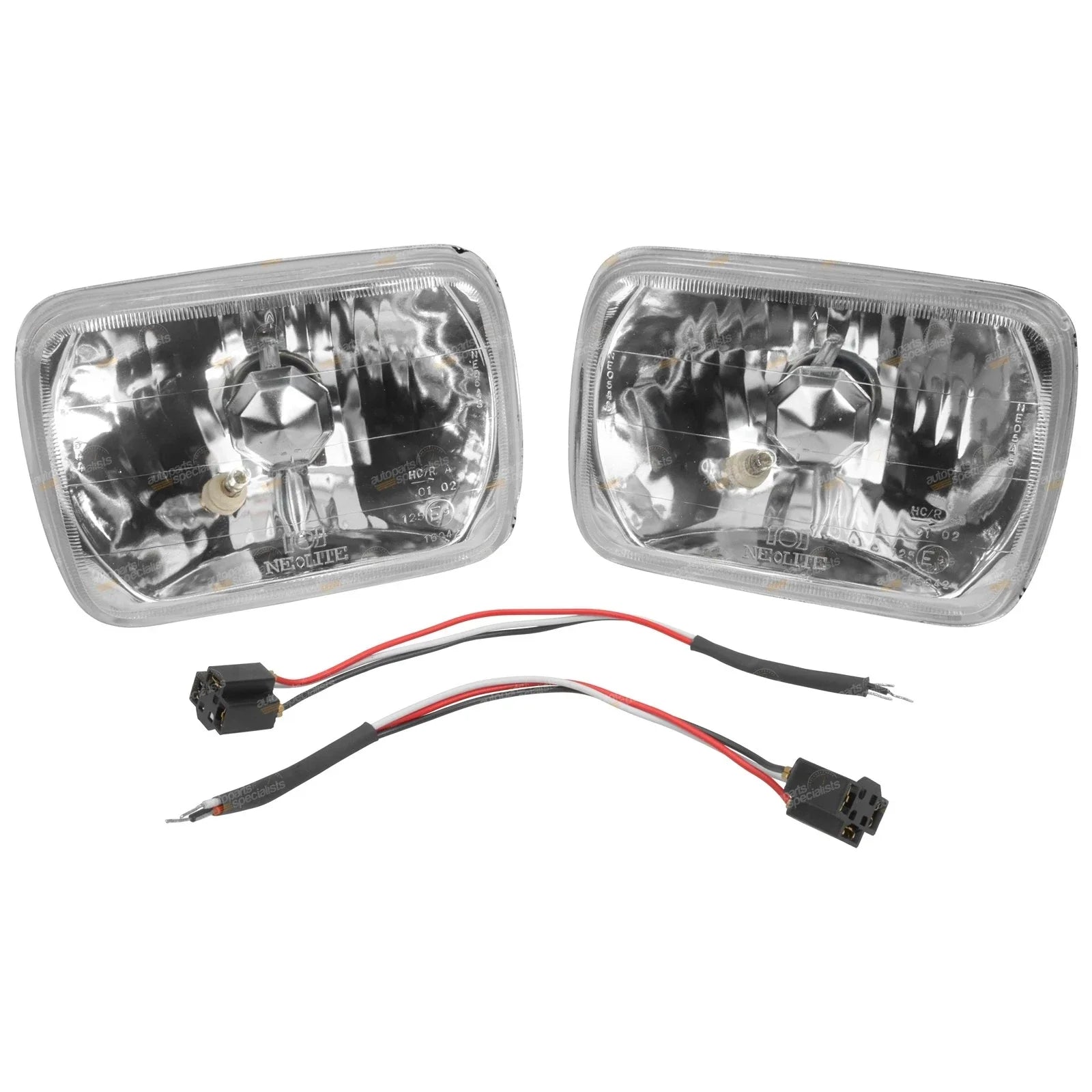 2x Multi Reflective Lens 200mm x 142mm Headlight H4 Conversion for Cars