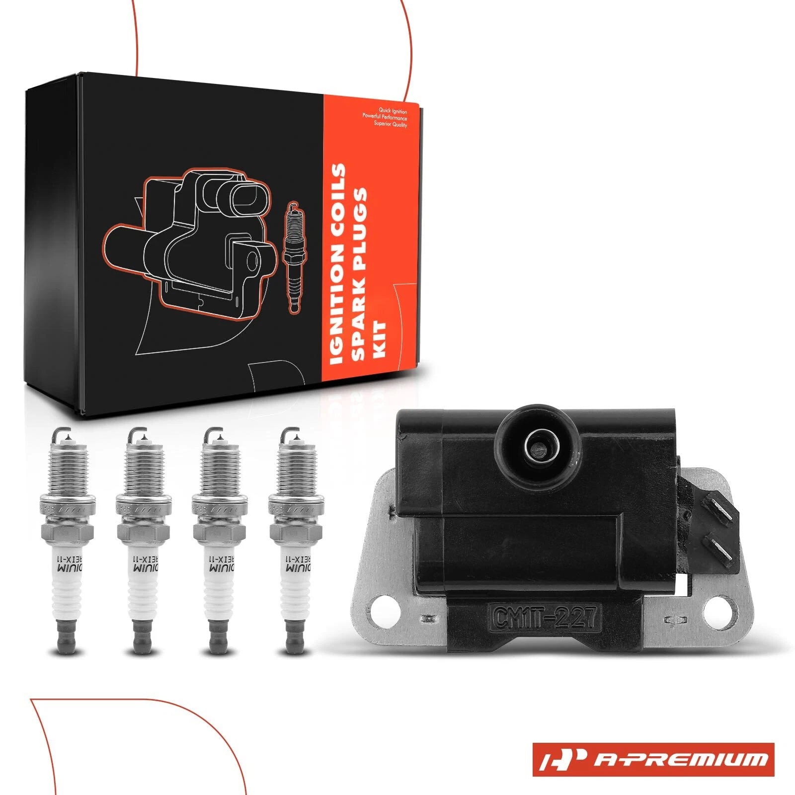 1x Ignition Coil & 4x Iridium Spark Plugs for Nissan Sentra Frontier (2000–2023)