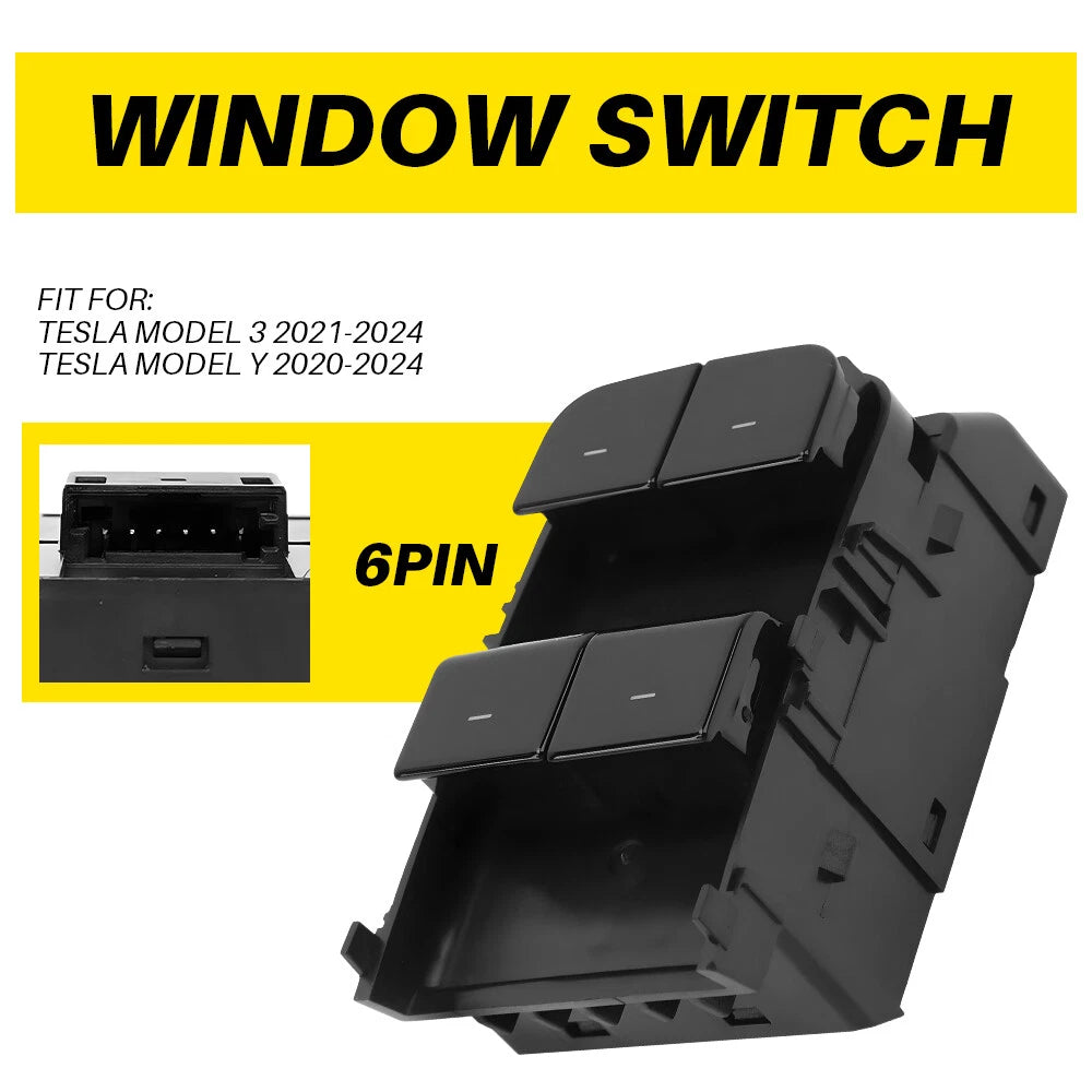 Power Window Control Switch for Tesla Model 3 Y (2020–2024) Left Driver Side