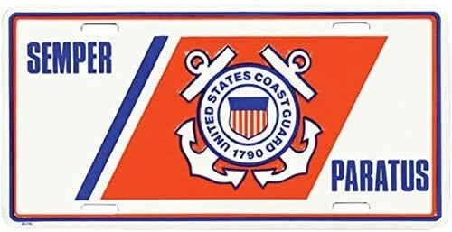 U.S. Coast Guard Semper Paratus License Plate Tag