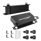 10 Row Transmission Oil Cooler Kit 10AN Aluminum Universal