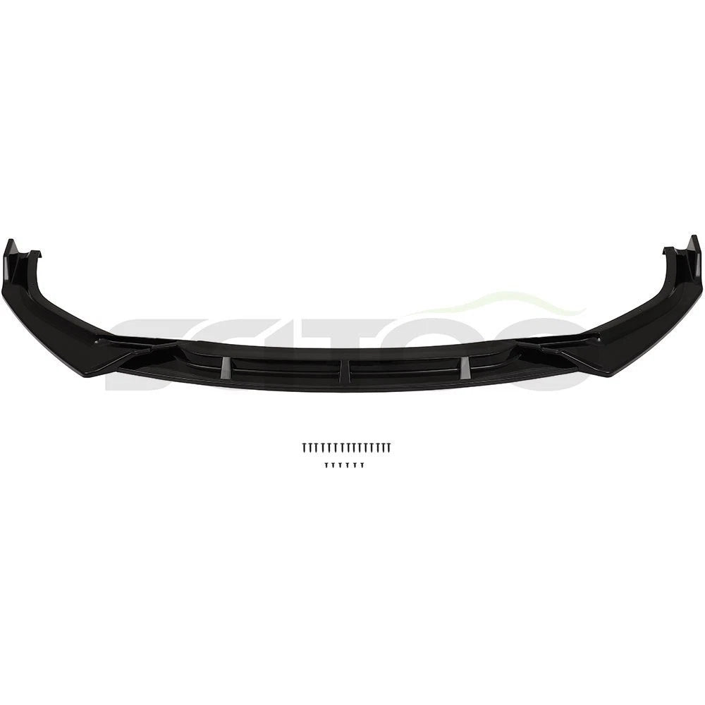 Glossy Black Front Lip Splitter for Honda Civic Sedan & Coupe (2016–2021)