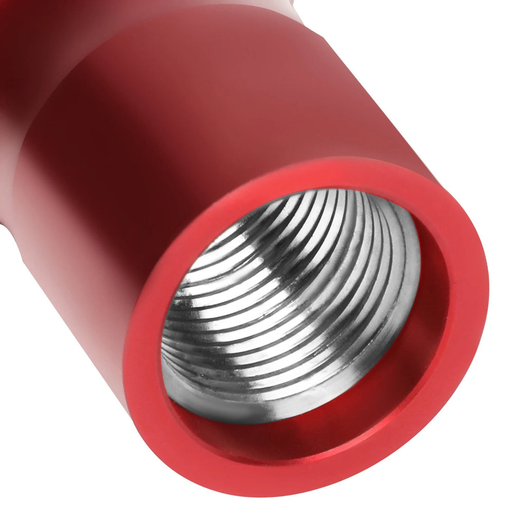 Spherical Teardrop Shift Knob for Universal Fit (Red, 3 Thread Adapters)