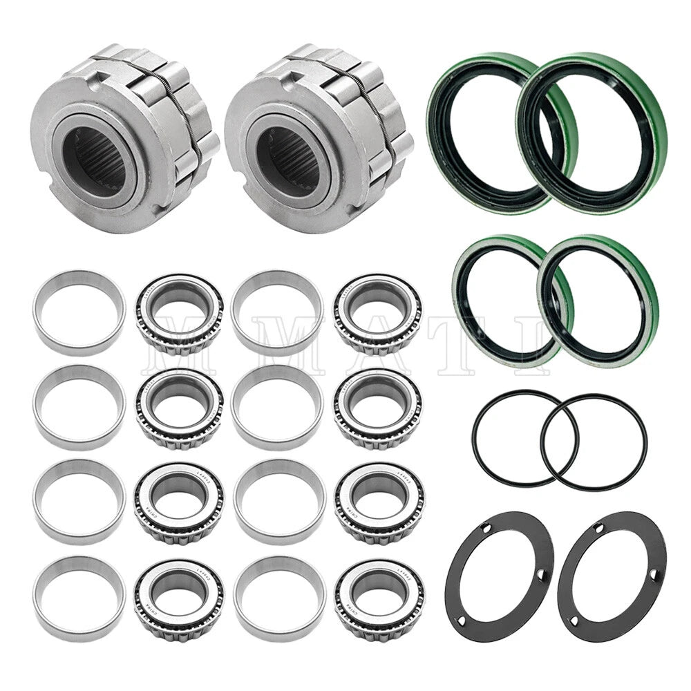 2 Front Wheel Hub Clutch & Bearings Seals Kit for Polaris Scrambler 400 500 (1999–2003)