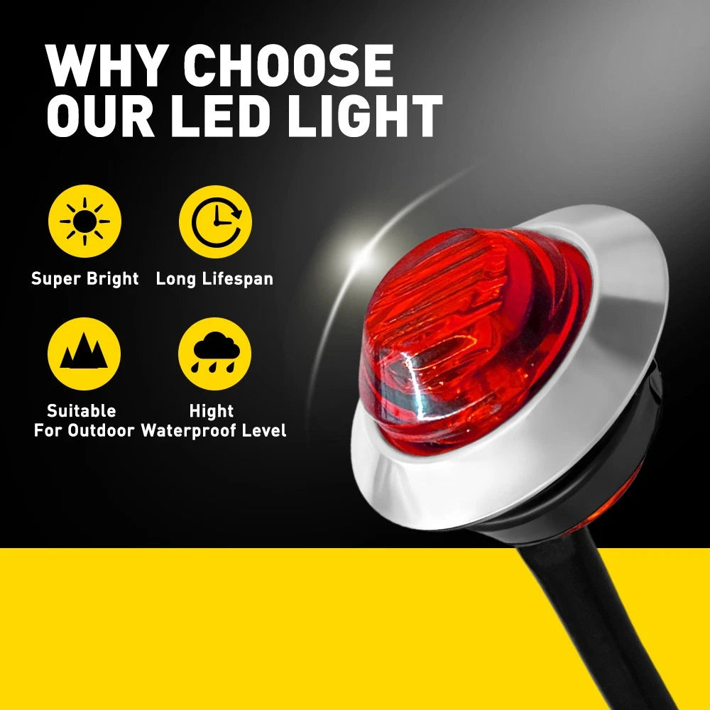 Set of 10 LED Marker Lights for Truck Trailer (Universal)