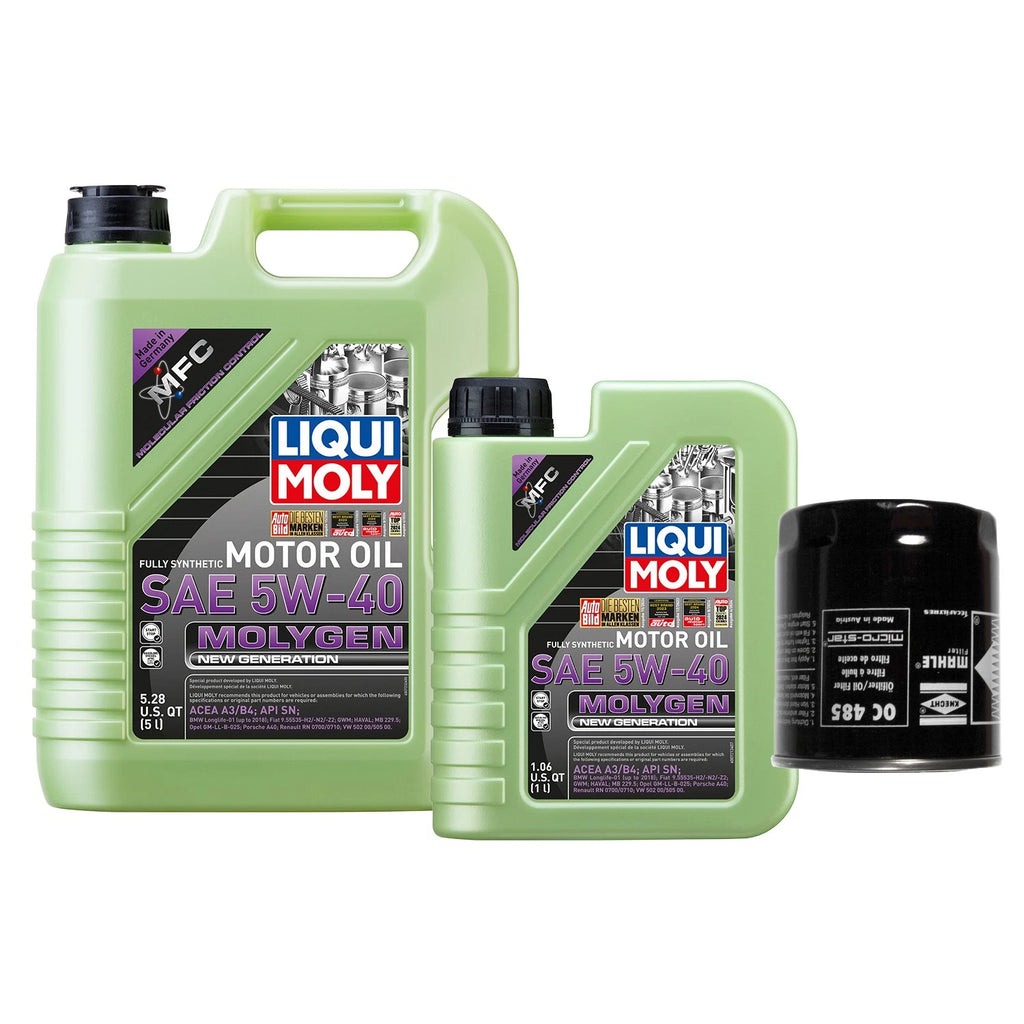 6L Liqui Moly Molygen 5W-40 Oil Change Kit for Audi A4 Quattro (2002–2008)