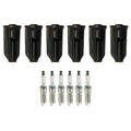 Set of 6 NGK Laser Iridium Spark Plugs & Coil Boots for Envoy Rainier Trailblazer (2002–2009)
