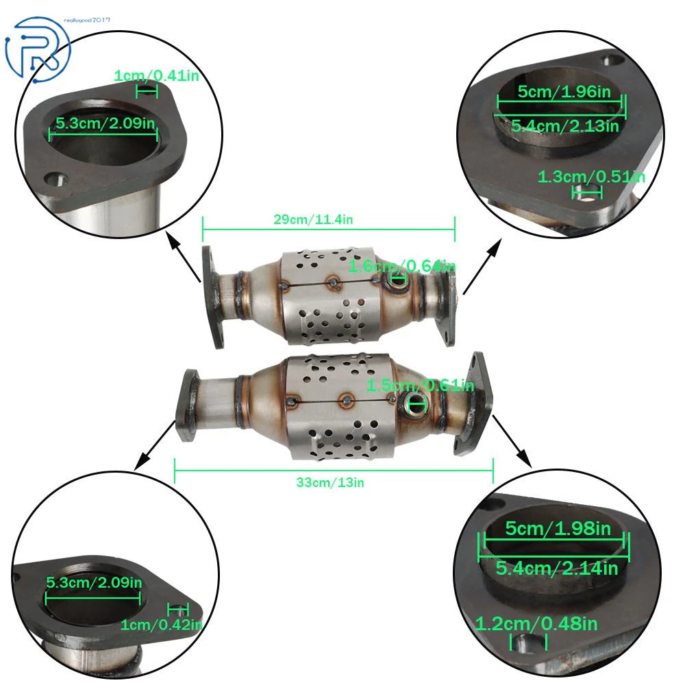 2X Catalytic Converters for Nissan Frontier Xterra NV1500 2500 4.0L (2005–2012)