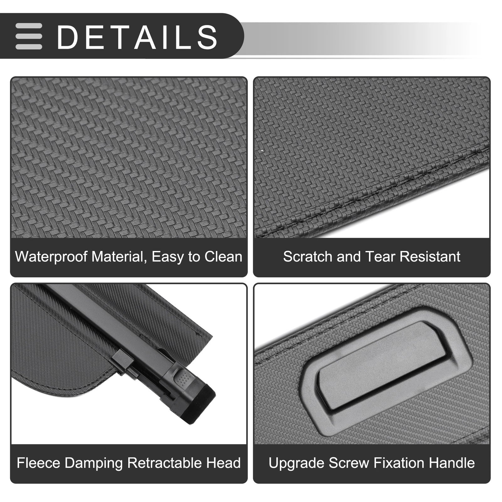 Retractable Cargo Cover for Subaru Outback (2010–2014) Black Carbon Fiber