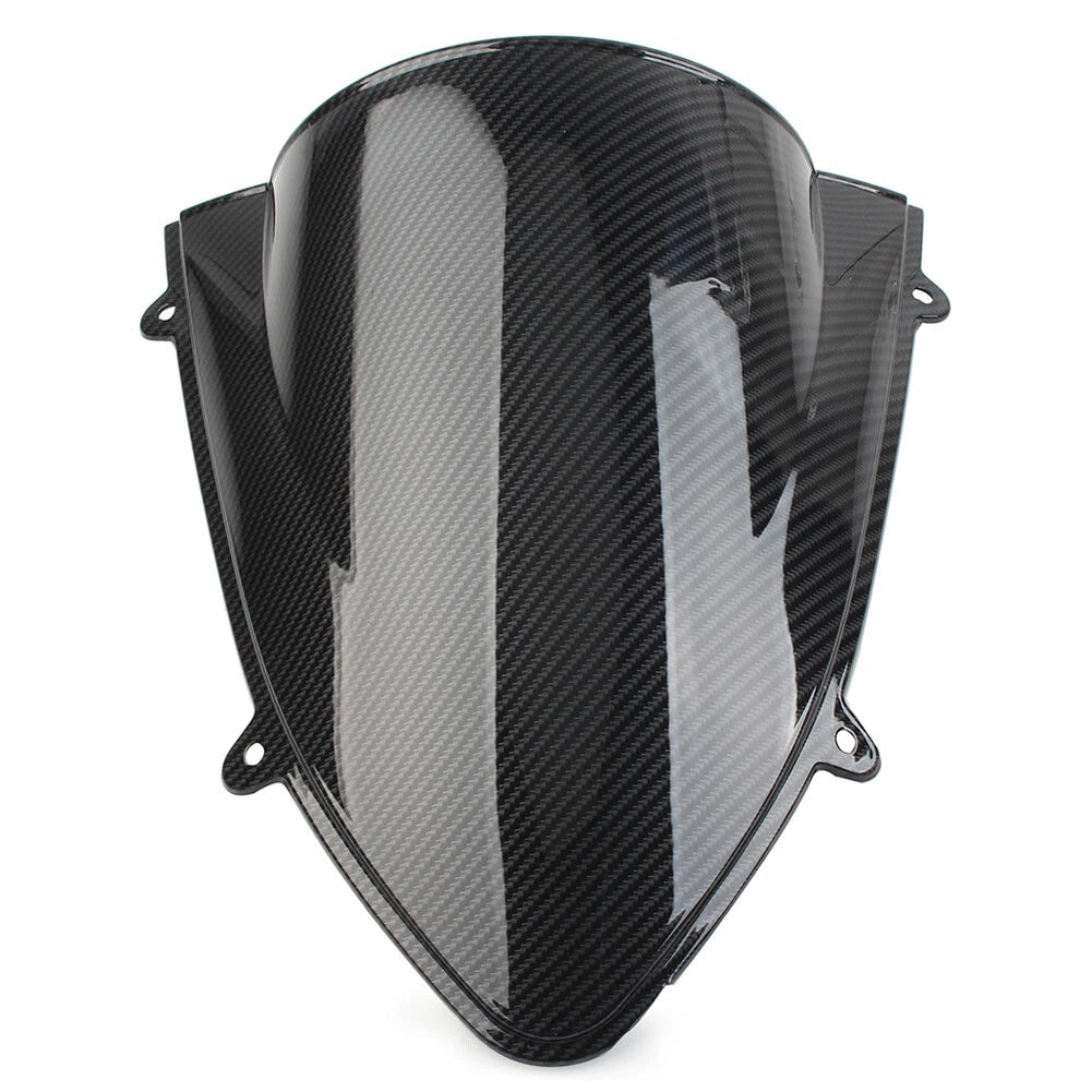 Black Carbon Fiber ABS Windshield Shield for Kawasaki Ninja 250 250R (2008–2012)