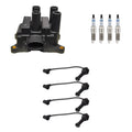 Set of 4 Denso Ignition Coil Wires & Bosch Iridium Spark Plugs for Contour Focus (1995–2007)