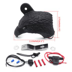 Black Eagle horn cover with LED for Harley Cowbell & V-Rod (1992–2020)