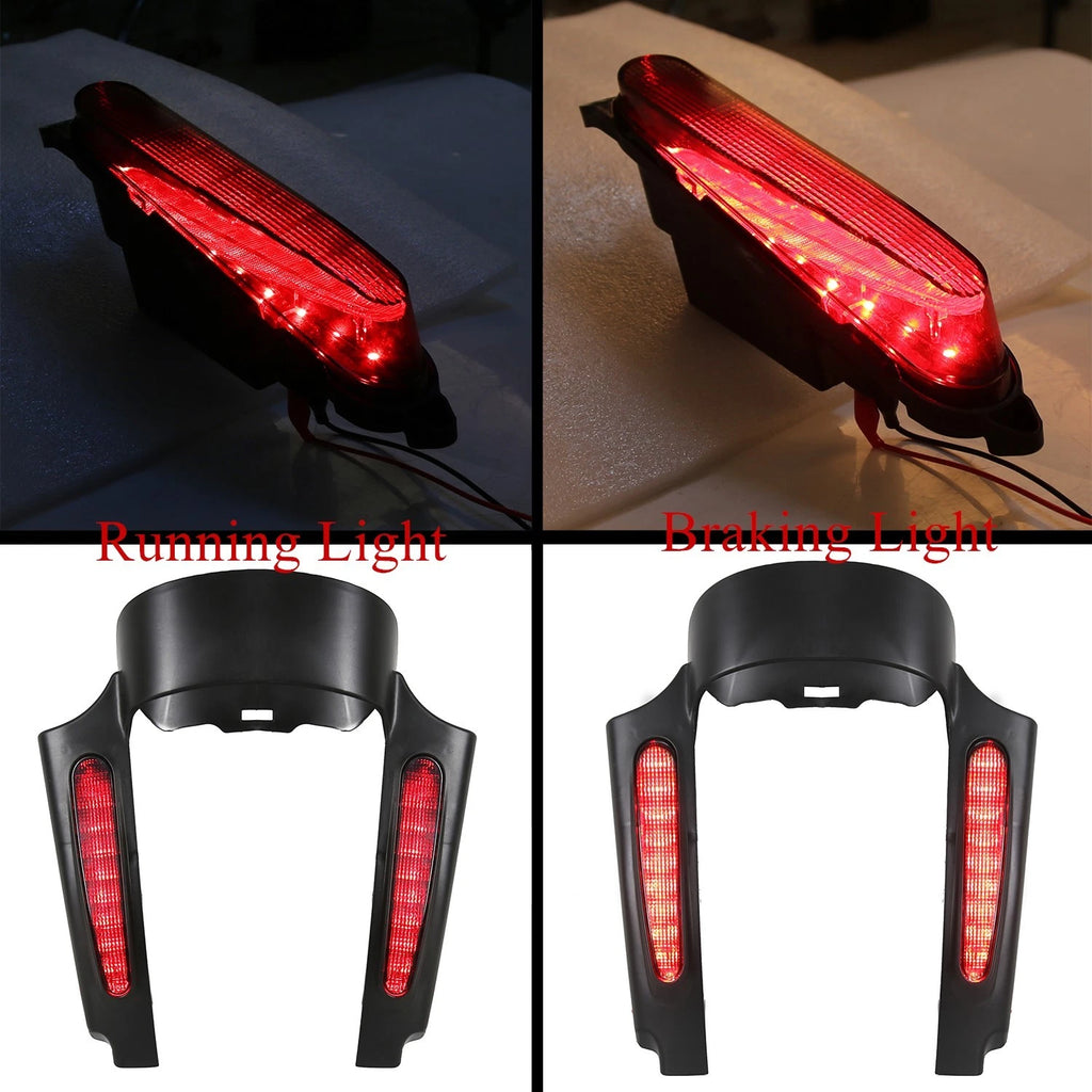 Rear Fender Extension Fascia with LED Light for Harley Touring Street Glide (2009–2013)
