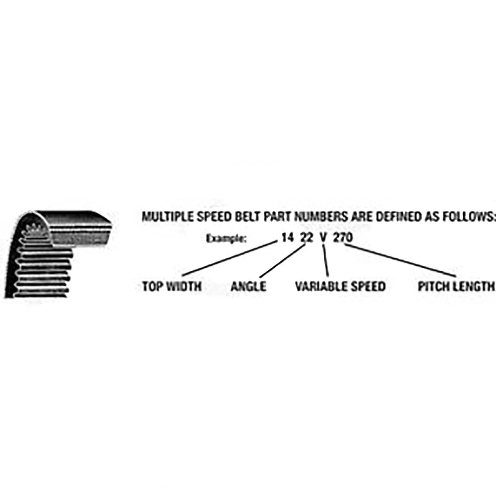 1-3/8" x 27.5" Multiple Speed Belt for Universal Products Models (2230V266)