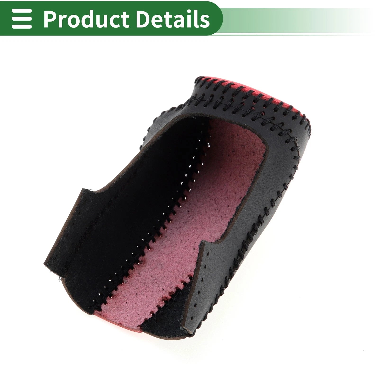 1 Pc Gear Shift Knob Cover for Mazda CX-30 (2020–2022) Black Red Faux Leather