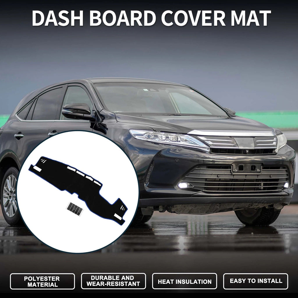 Dashboard Dash Cover Mat for Toyota Harrier 80 (1 Set, Black Blue)