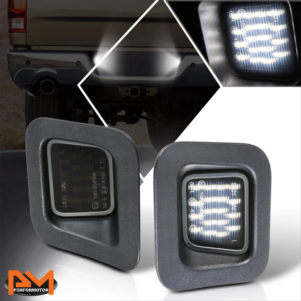 2X Nuvision Clear Lens LED License Plate Lights for Dodge Ram 1500-3500 (2003–2013)