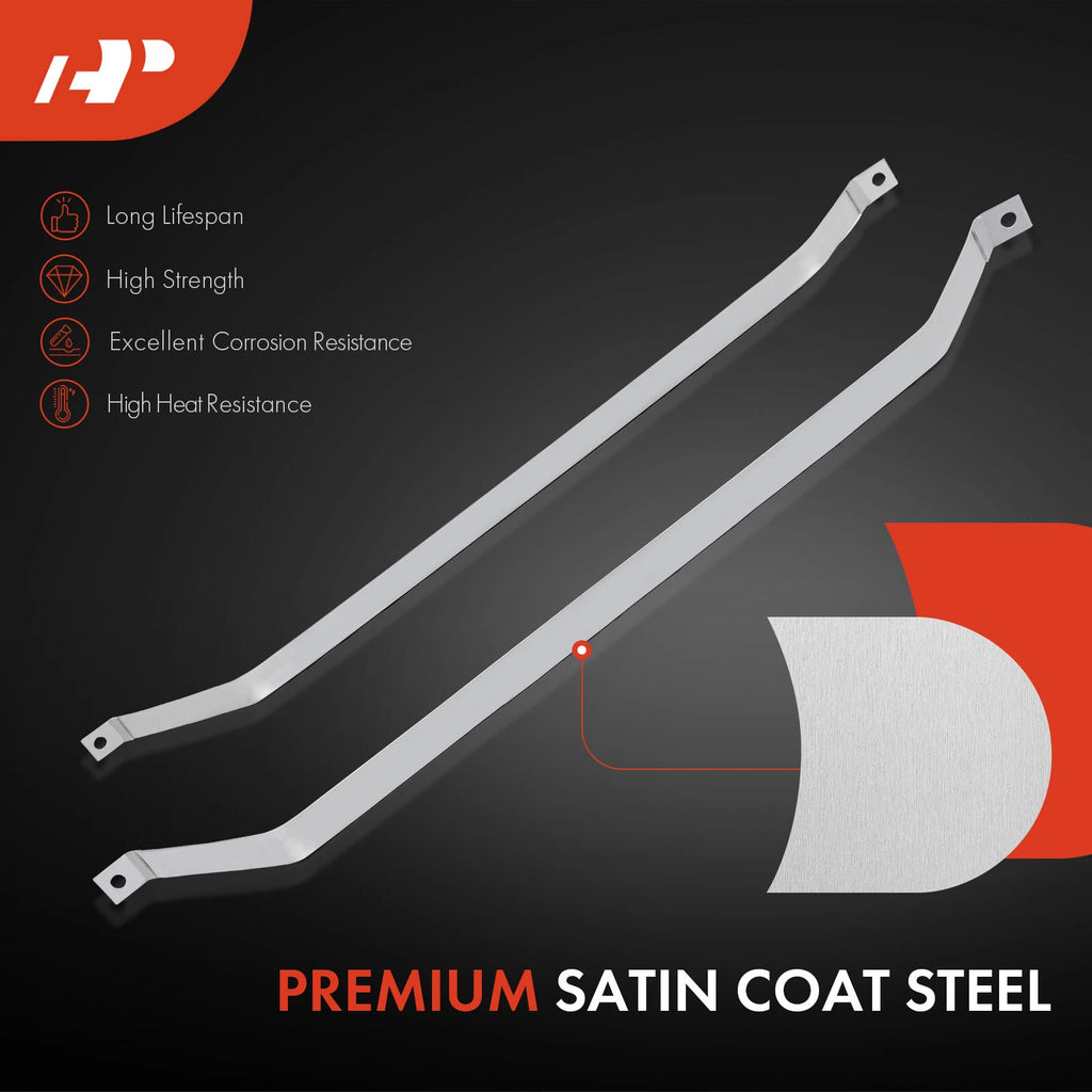 2X Steel Fuel Tank Straps for Cadillac Eldorado, Seville (1976–1985)