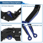 Adjustable Brake Clutch Lever for Suzuki GSXR150 (2017–2020) Black Blue