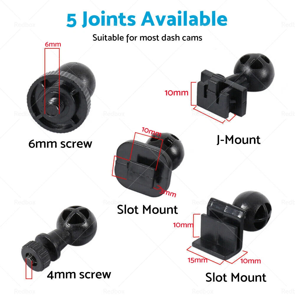 Dash Cam GPS Suction Cup Mount Clips for Most Vehicles (Universal Fit)