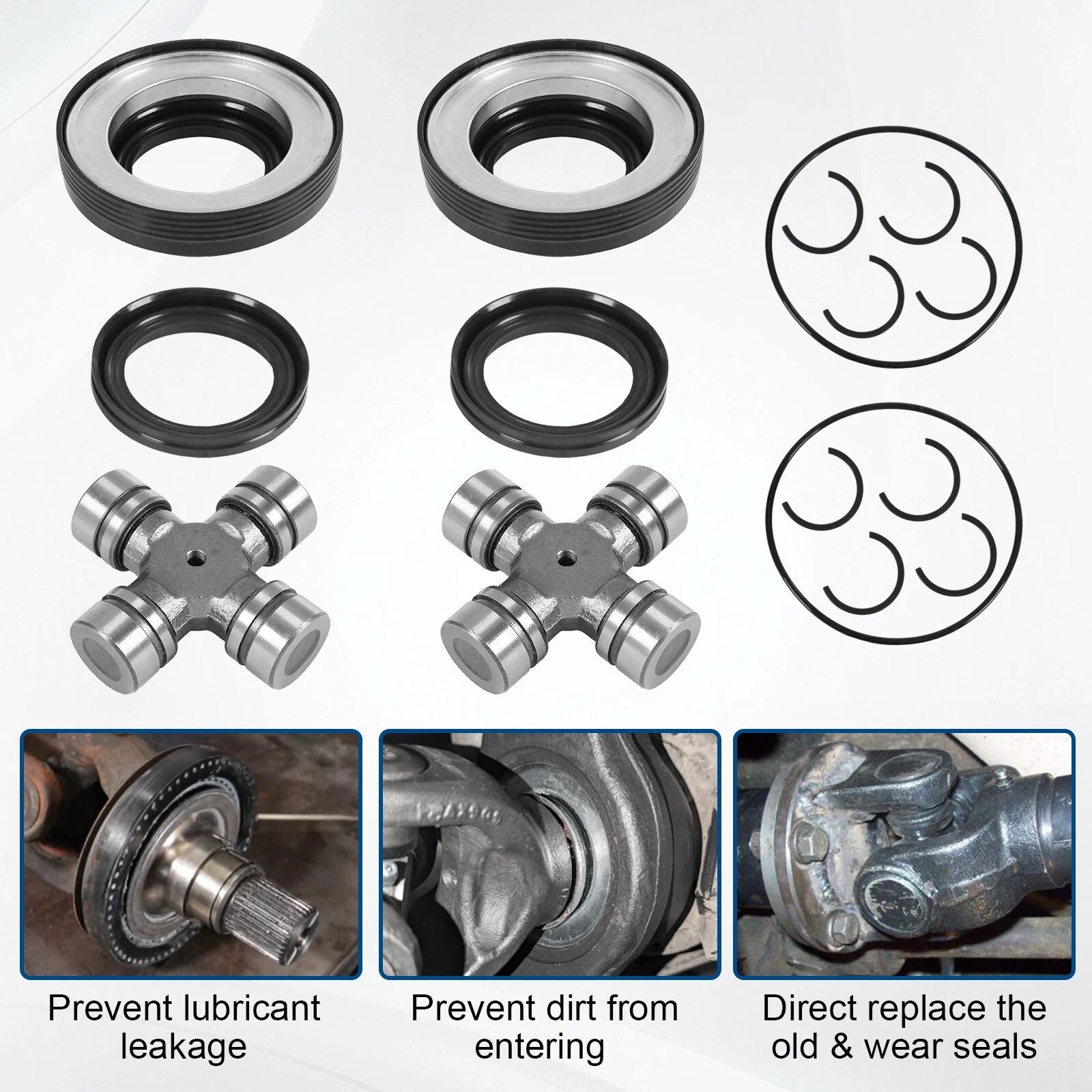 Front Axle Seal and U Joint Kit for Ford F250 F350 Excursion (1998–2004)