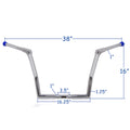 Chrome 14" Ape Hanger Handlebar for Harley Touring 1986–2023