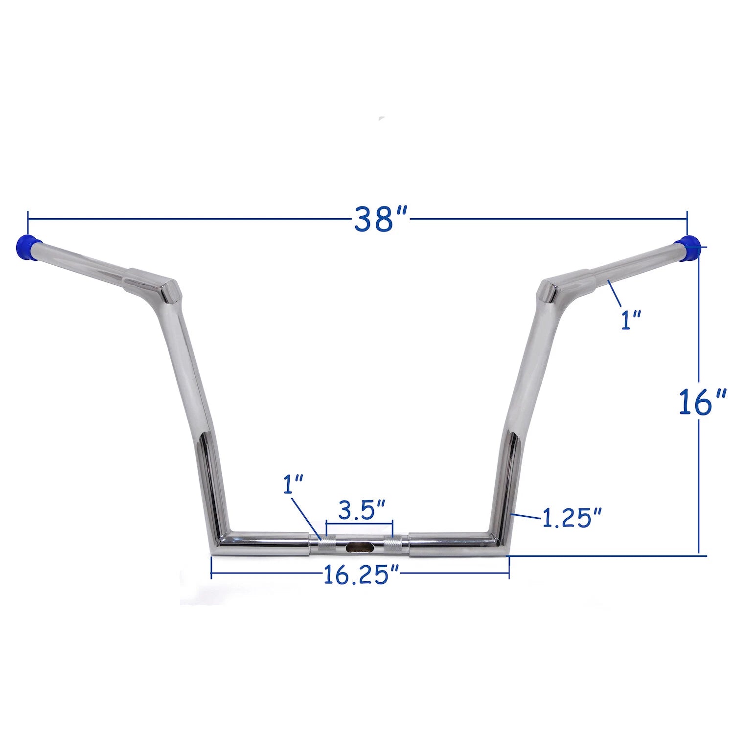 Chrome 14" Ape Hanger Handlebar for Harley Touring 1986–2023