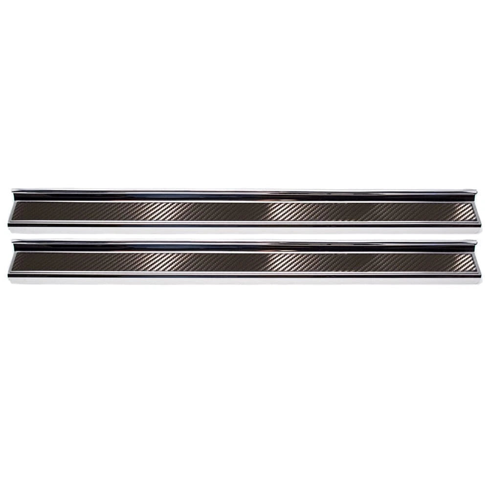 Door Sill Trim Kit w/Red LED&Carbon Fiber Inlay for 2009-2019 Dodge Challenger
