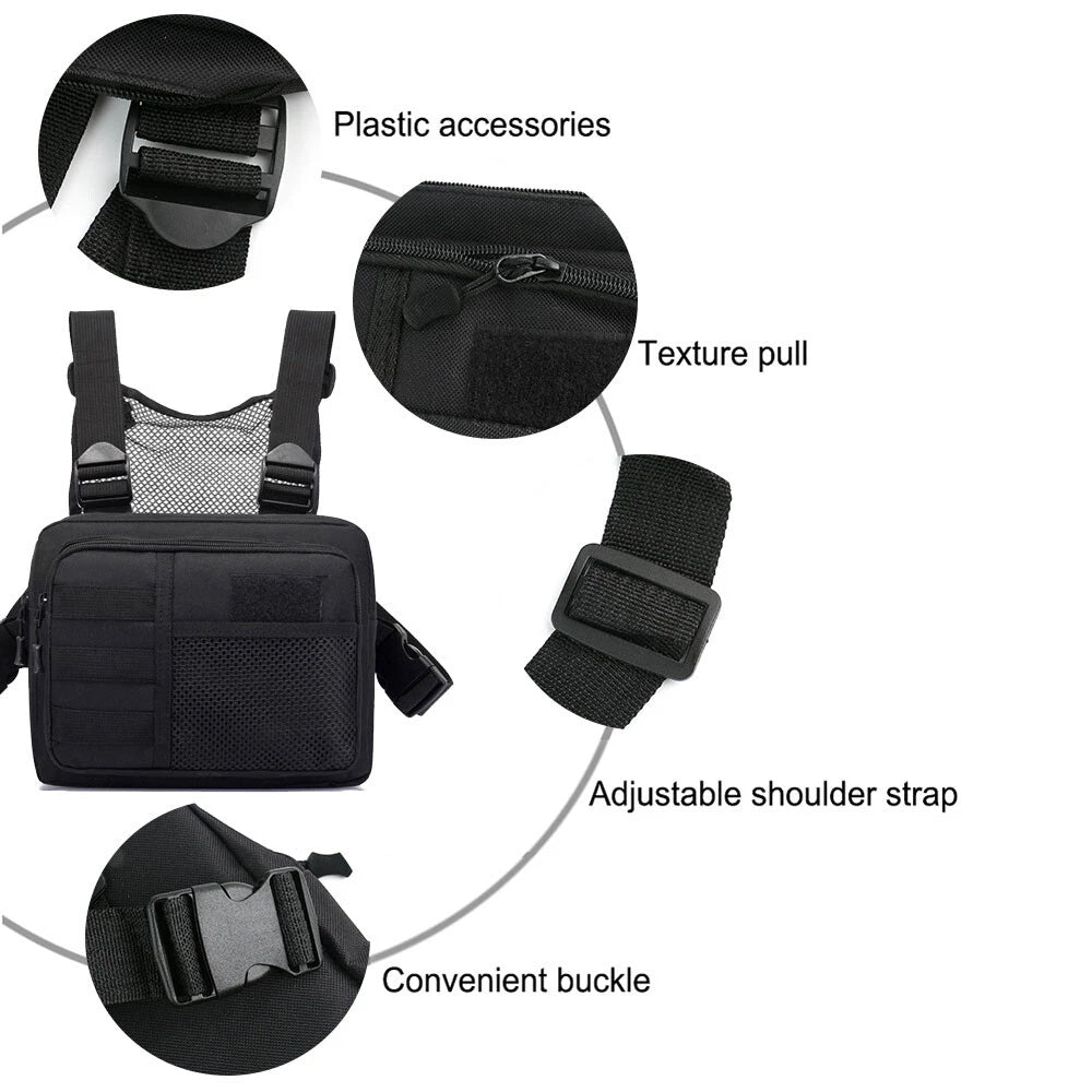 Chest Rig Bag for Men - Travel Recon Kit Pack - Outdoor Sport