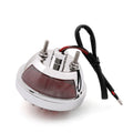 Round Motorcycle Tail Brake Light for Bobber Chopper (Chrome)