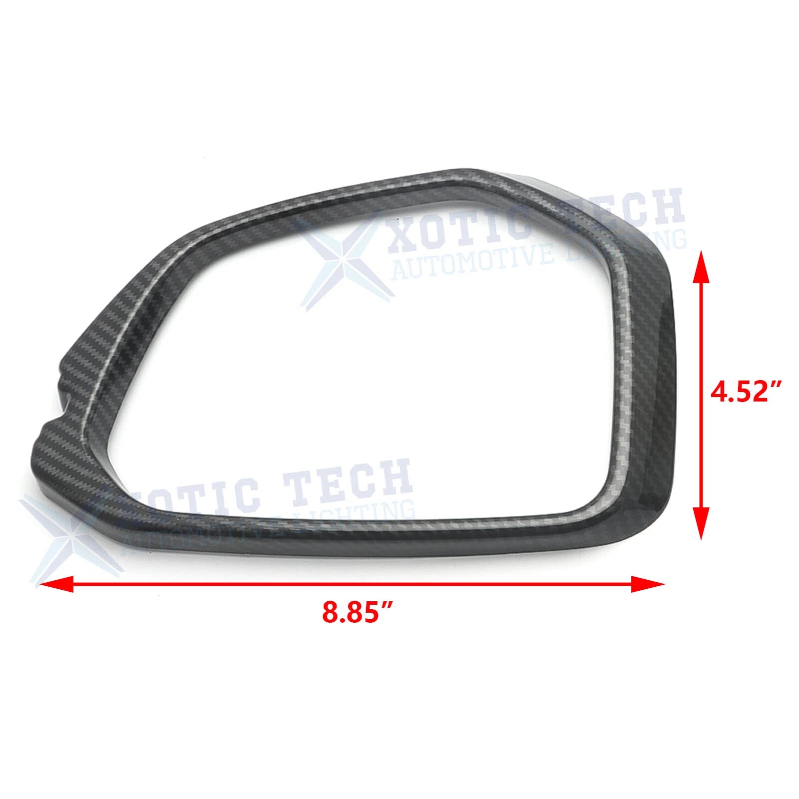 Carbon Fiber Pattern Mirror Rear View Bezel Trims for Honda Civic Type R (2016-2019)