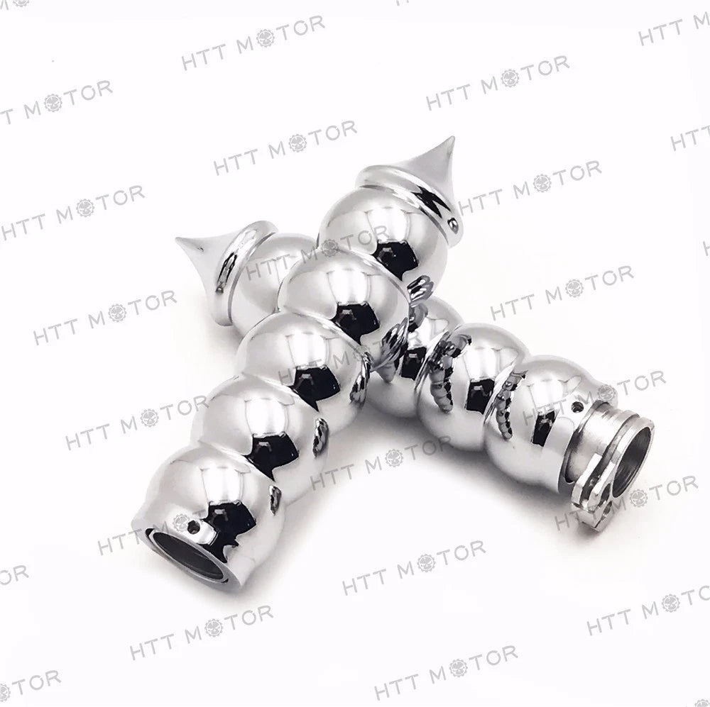 7/8" Chrome Motorcycle Handlebar Grip & Throttle Twist Tube for Custom Bikes