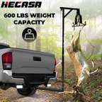 Hitch Mounted Deer Hoist for HECASA (600lb Winch, Swivel, Gambrel)