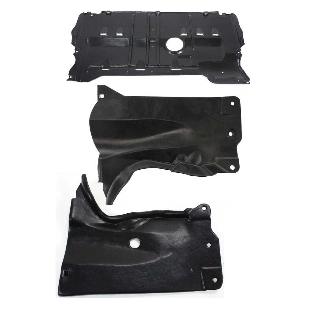 Set of 3 Engine Splash Shields for Mazda 3 (2004–2009)