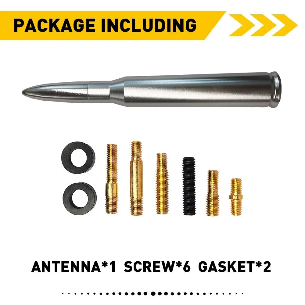 Chrome Bullet Antenna for Chevy Silverado Avalanche, GMC Sierra (2007–Present)