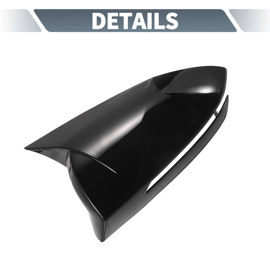 Pair Rearview Mirror Cover Overlay Gloss Black for Hyundai Tucson (2022–2024)